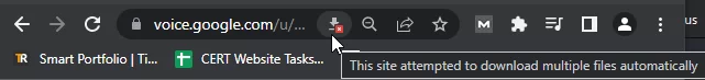 When dowloading is not working, look for the download warning icon that appears to the right of the page URL with the tool tip, "This site attempted to download multiple files automatically."
